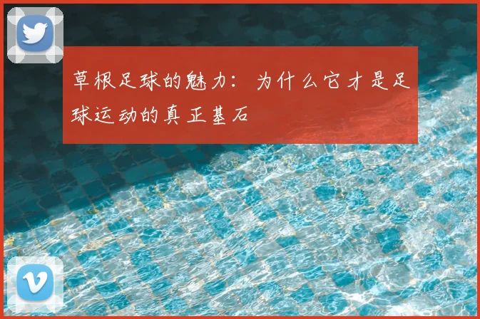 草根足球的魅力：为什么它才是足球运动的真正基石